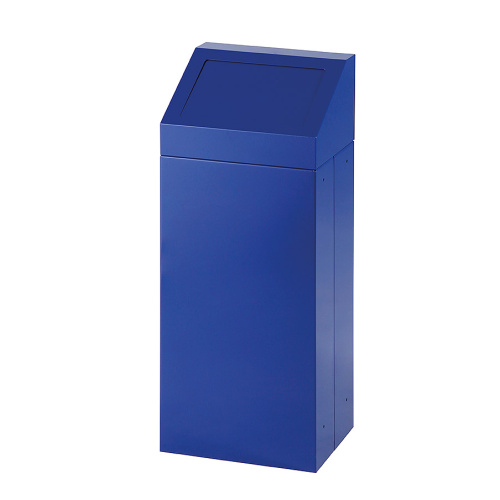 Kosz na odpady z otwieraną pokrywą - niebieski