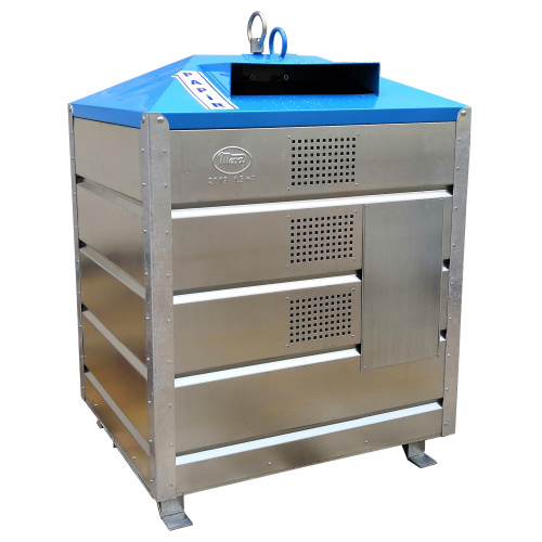 Kontener metalowy ze spodnim wysypem 1,5m3 – papier