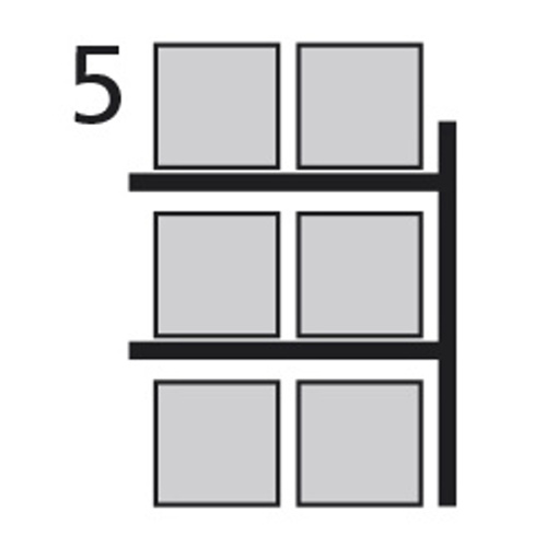 Regał paletowy - dostawiany,  1825x1100x3300 mm, 6 palet