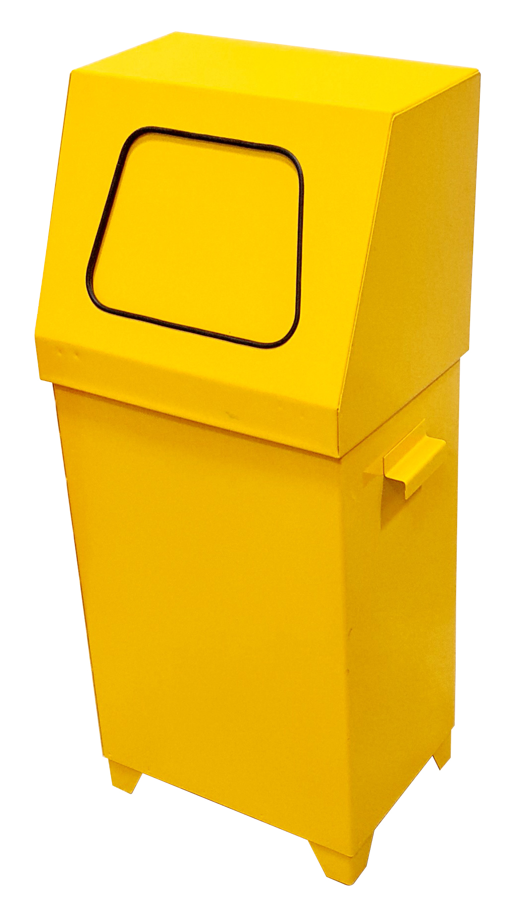 Kosz na odpady z klapą - żółty 70 l.